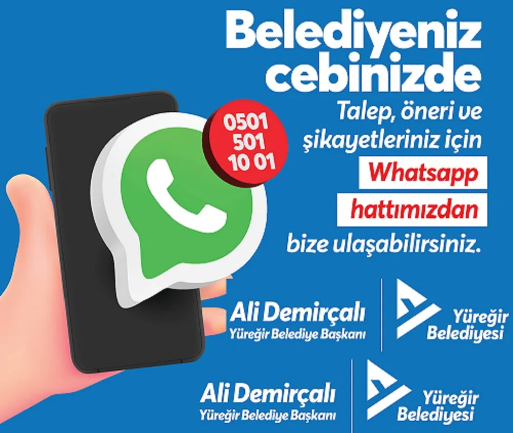 YÜREĞİR BELEDİYESİ WHATSAPP İLETİŞİM HATTI KURULDU