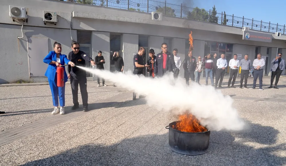 ÇUKUROVA BELEDİYESİ’NDE YANGIN TATBİKATI