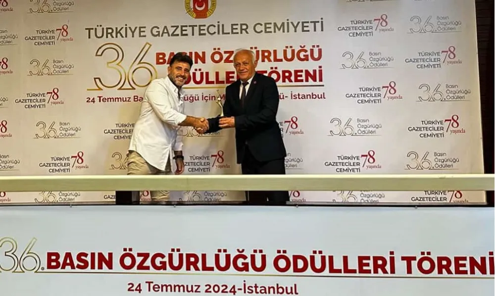 TGC ADANA TEMSİLCİSİ İSMAİL BAŞKAN’A  BASIN ÖZGÜRLÜĞÜ ÖDÜLÜ