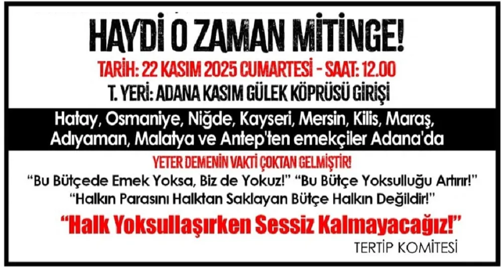 ADANA’DA “GEÇİNEMİYORUZ” MİTİNGİ