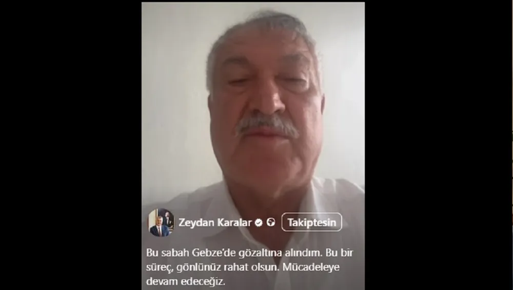 GÖZALTINA ALINAN ZEYDAN KARALAR’DAN İLK PAYLAŞIM