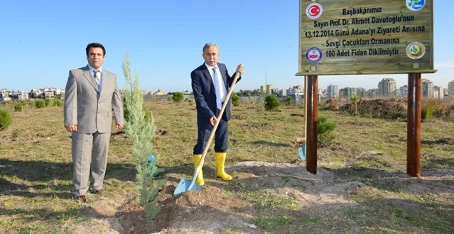 Adana’da Başbakan Davutoğlu Ormanı