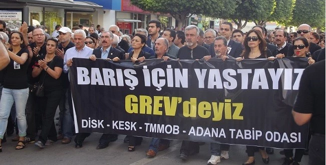 Adana’da  Grev ve Yürüyüş