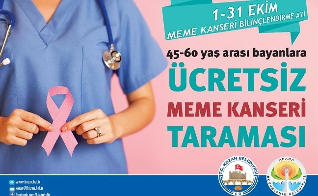 Kozan’da Ücretsiz Meme Kanseri Taraması