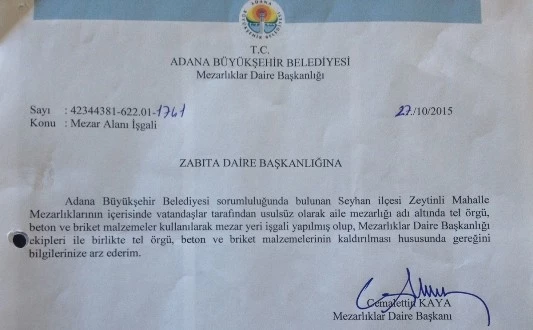 Mezarlıkta işgal