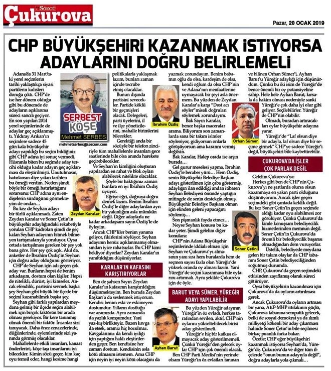 CHP KAZANMAK İSTİYORSA ADAYLARINI DOĞRU BELİRLEMELİ