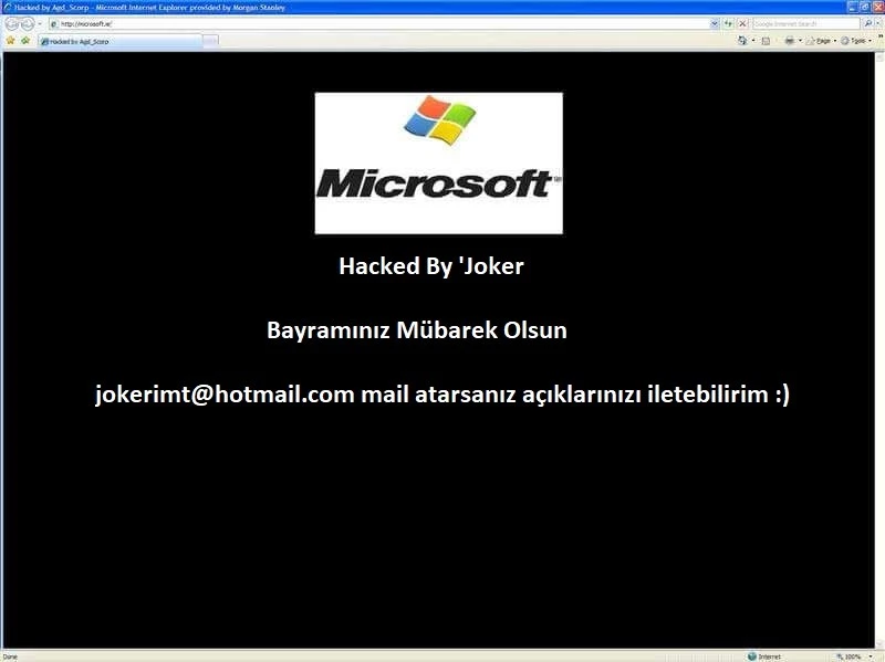 Hack Dünyası - Türk Hacker Joker Microsoftu Hackledi