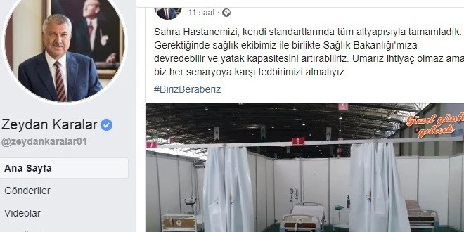 KARALAR, SAHRA HASTANESİNİN TAMAMLANDIĞINI DUYURDU