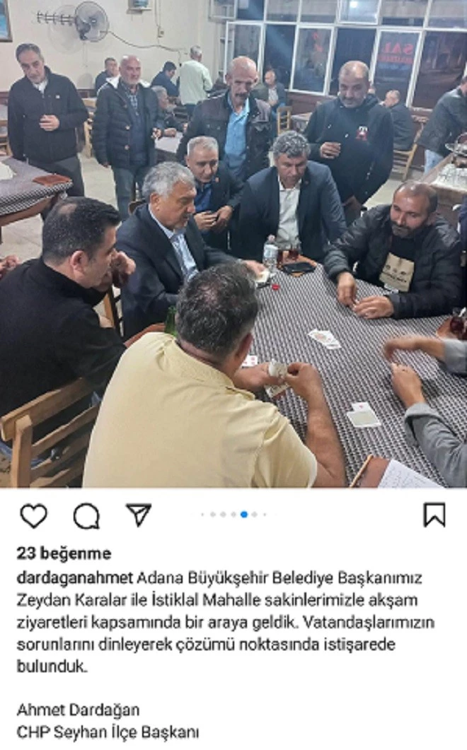 ABB BAŞKANI KAHVEHANEDE